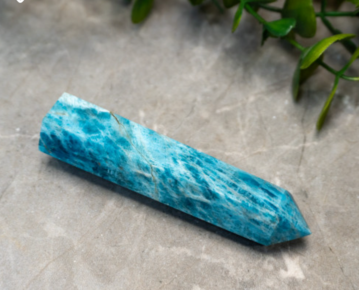 Blue Apatite Crystal Tower