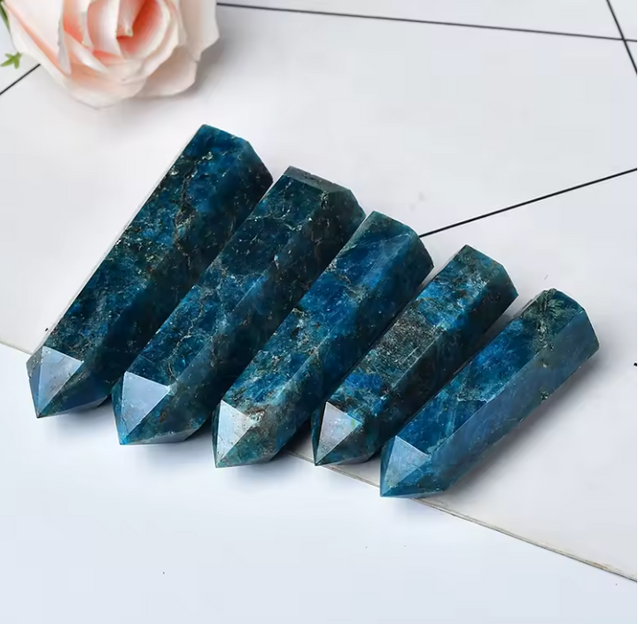 Blue Apatite Obelisks