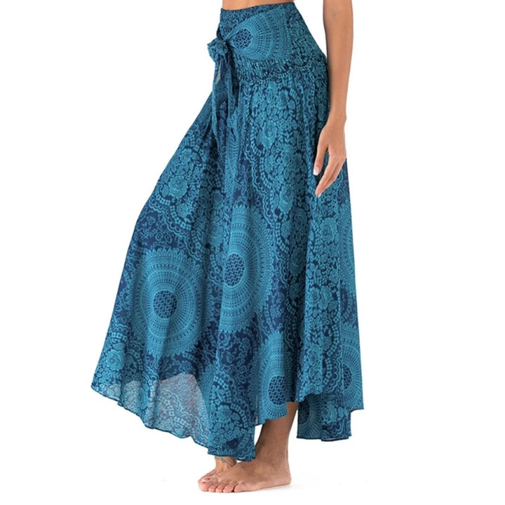 Blue Boho Floral Skirts