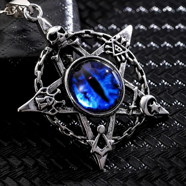 Blue Dragon Eye Pentacle Necklaces