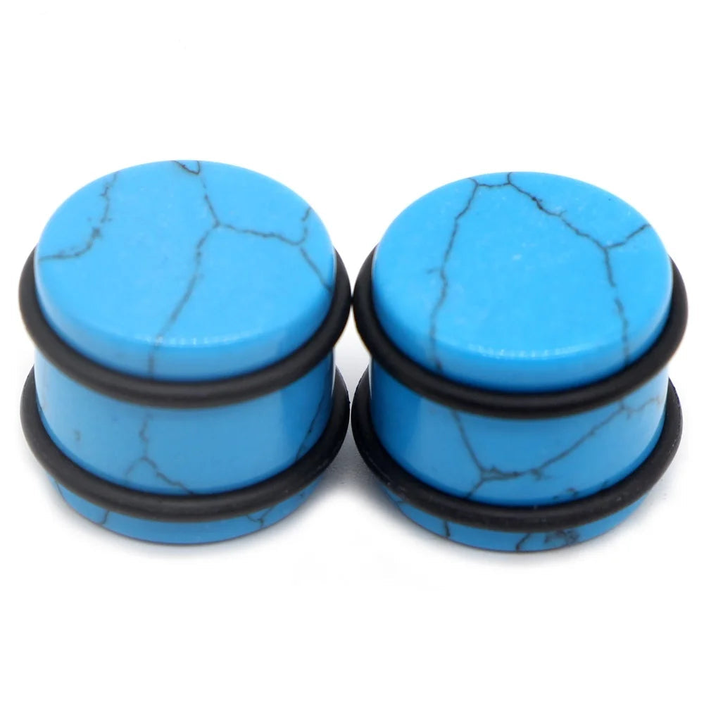 Blue Howlite Gauges