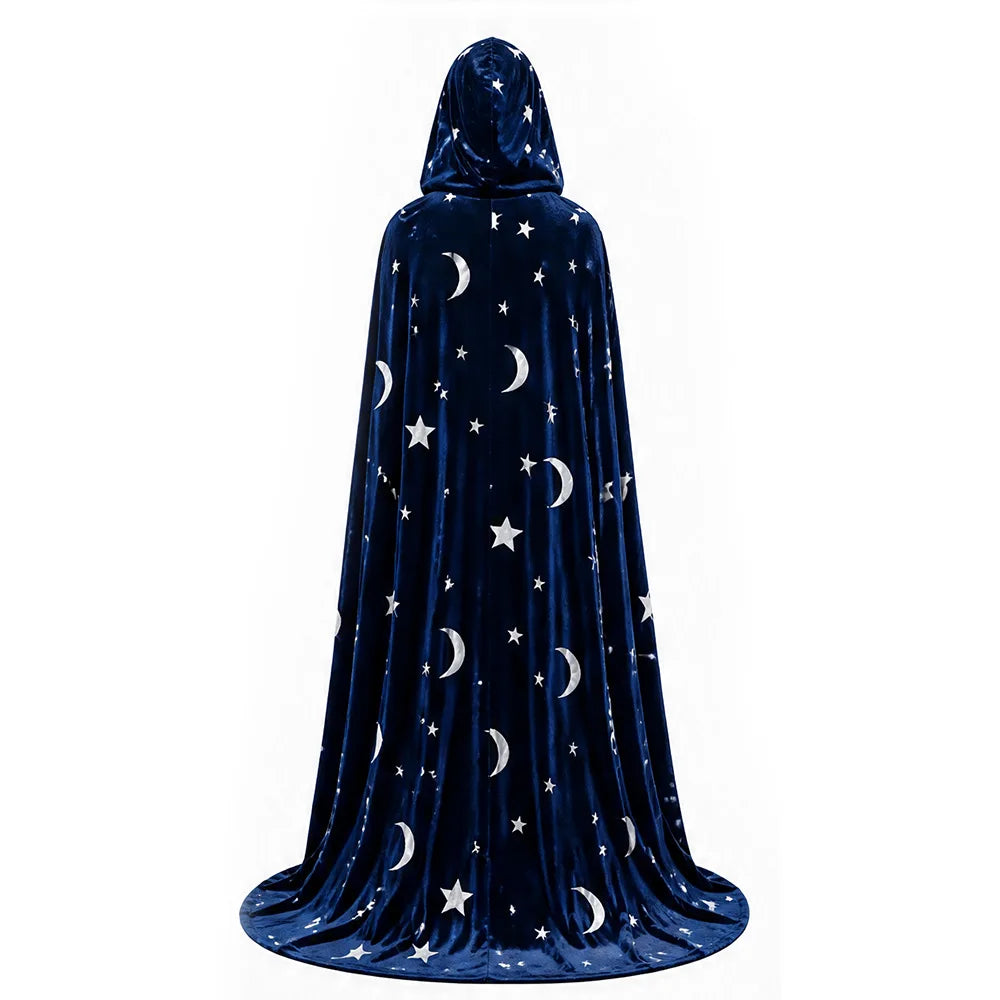 Blue Moon Star Witch Velvet Cloak