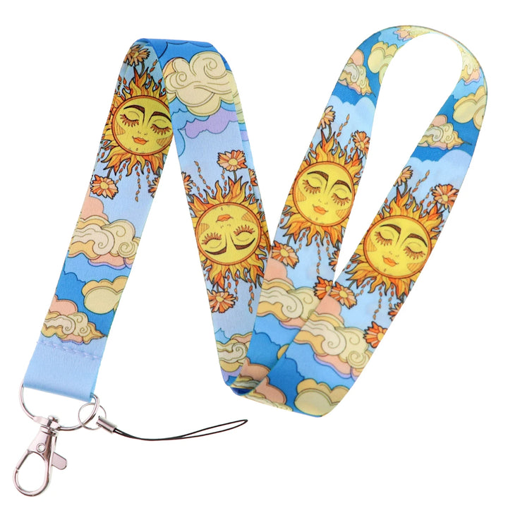 Blue Sun Lanyard Key Ring