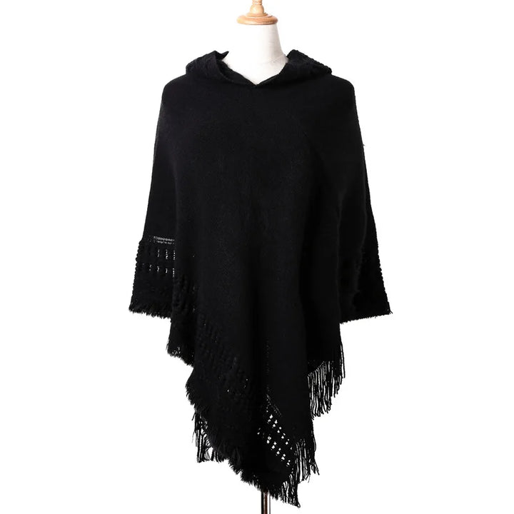 Boho Black Shawl