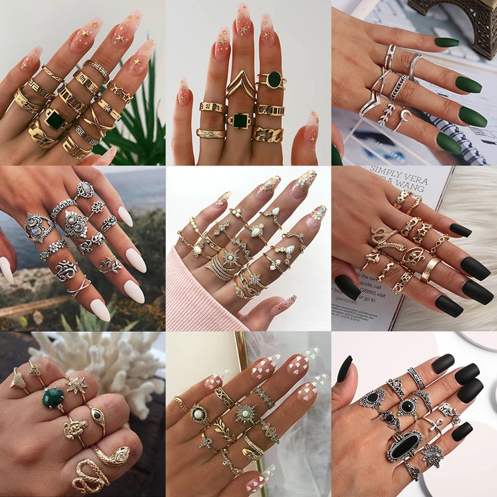 Boho Fashion Trendy Ring Sets