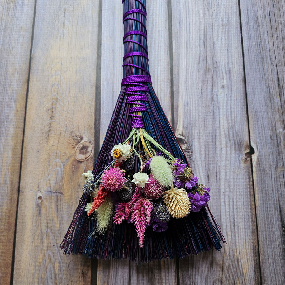 Boho Floral Witch Broomsticks