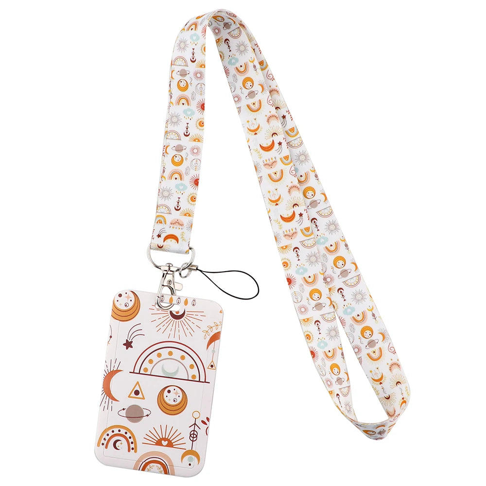 Boho Lanyard Key Ring Badge