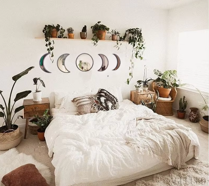 Boho Moon Phase Mirror Set