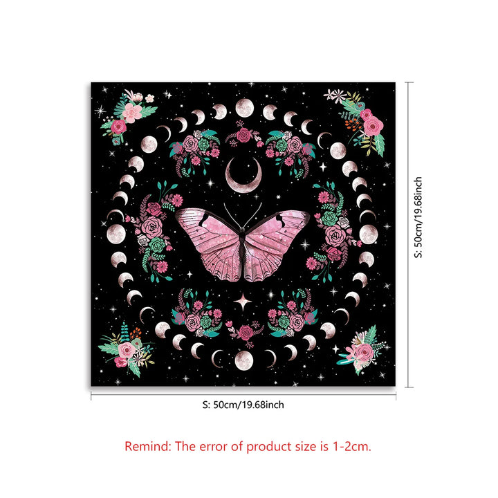 Boho Pink Butterfly Tarot Cloth