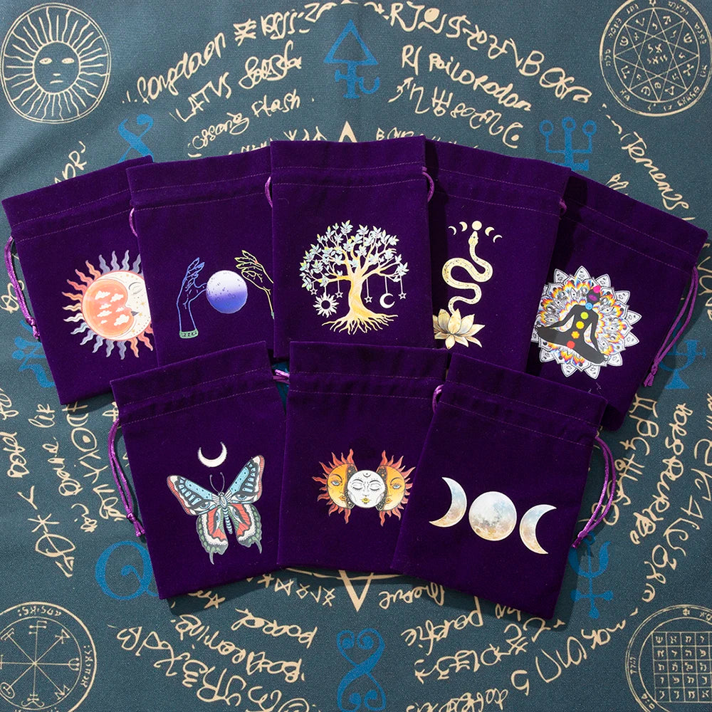 Boho Purple Tarot Storage Bags