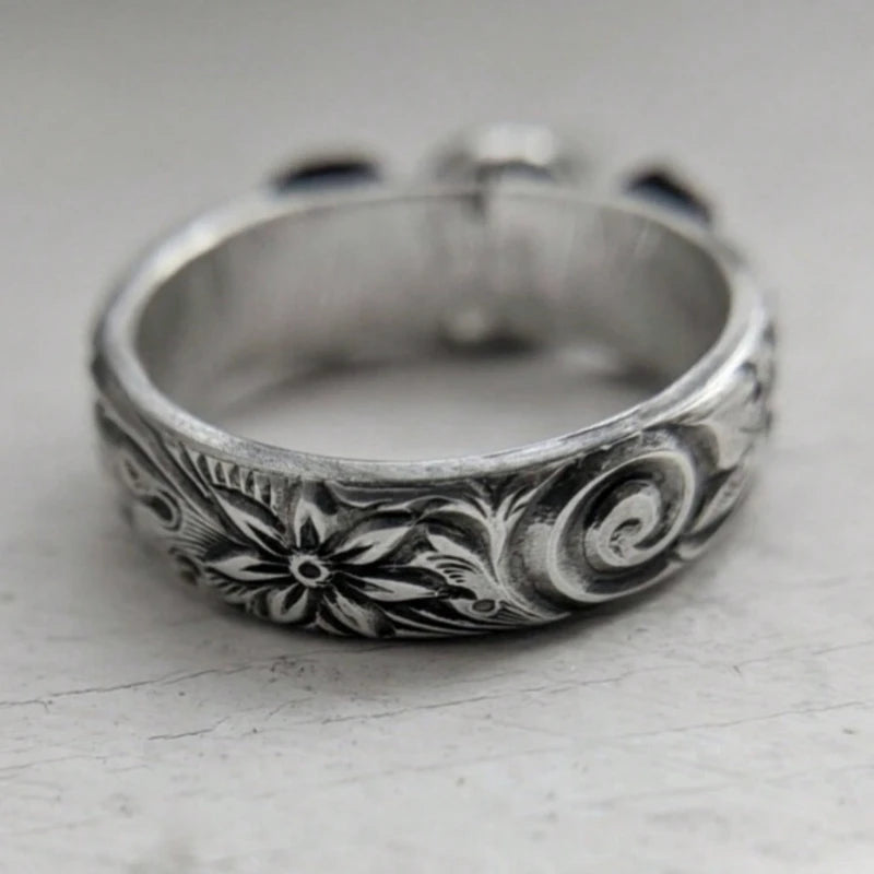 Boho Triple Moon Thick Ring