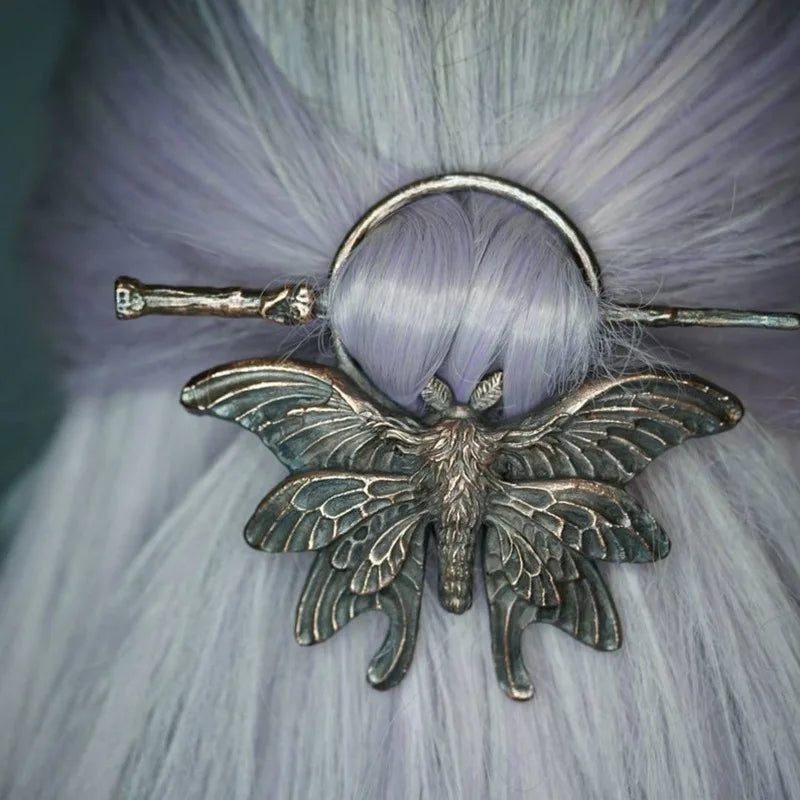 Bronze Moth Hair Stick