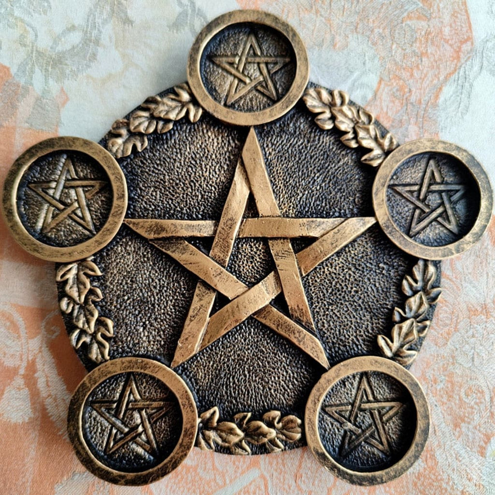 Bronze Pentacle Candle Holder