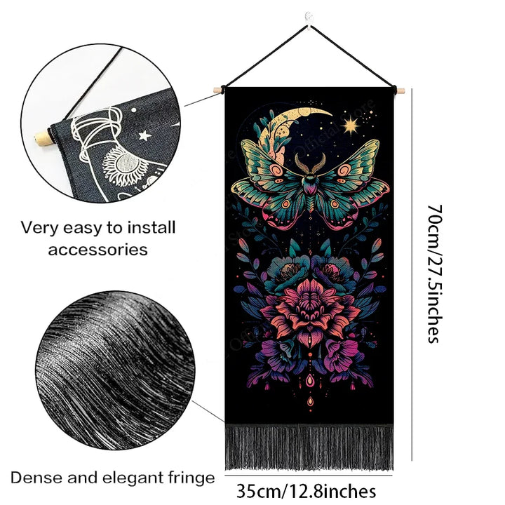 Butterfly Floral Wall Tassel Banners