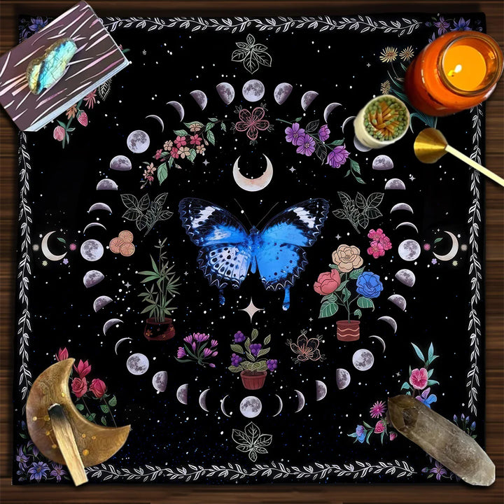 Butterfly Moon Phase Altar Cloth