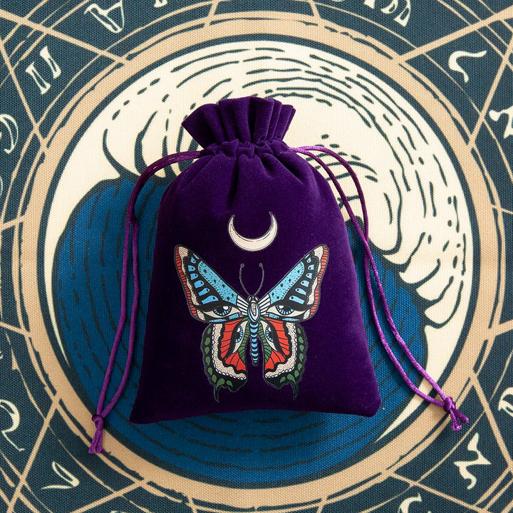 Butterfly Moon Purple Tarot Storage Bags