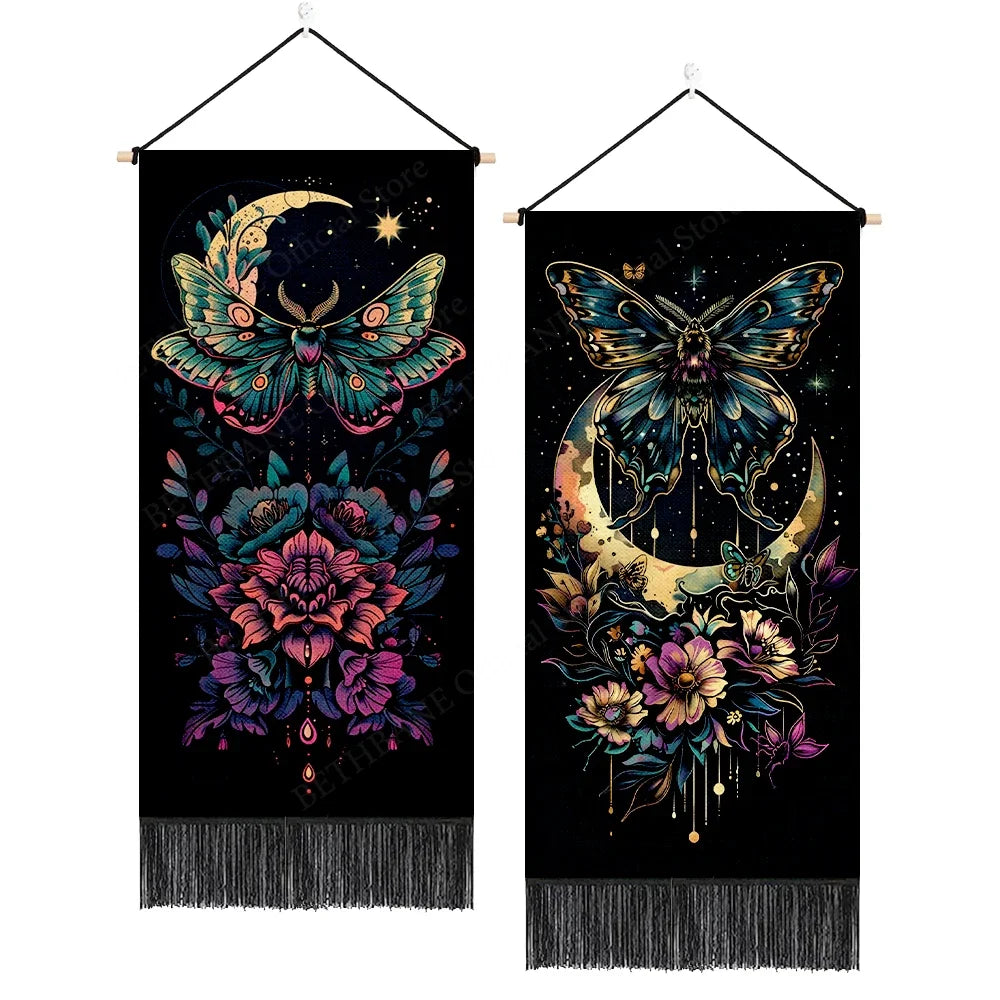 Butterfly Moon Wall Tassel Banners