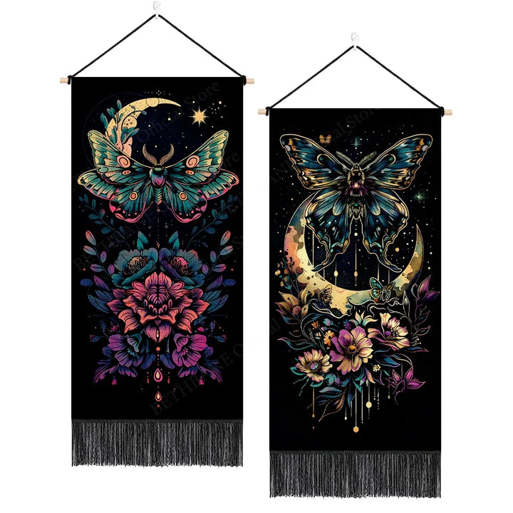 Butterfly Moon Wall Tassel Banners