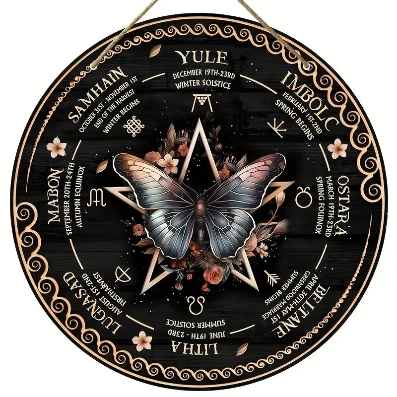Butterfly Wheel of The Year Pagan Calendar