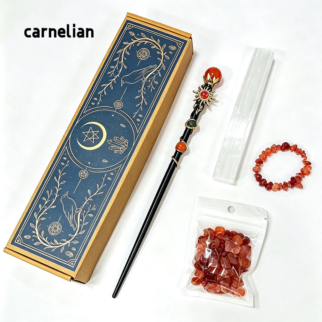 Carnelian Crystal Wand Kit