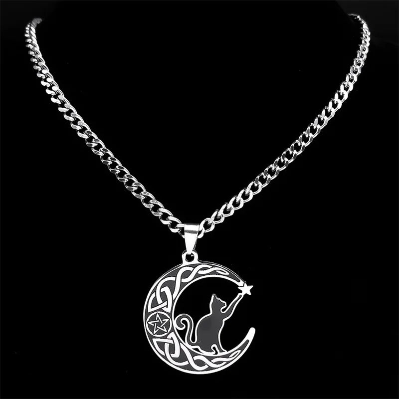 Cat Moon Necklace