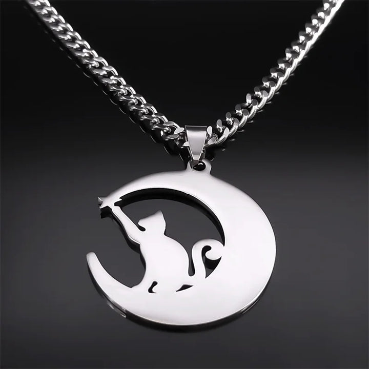 Cat Moon Necklaces