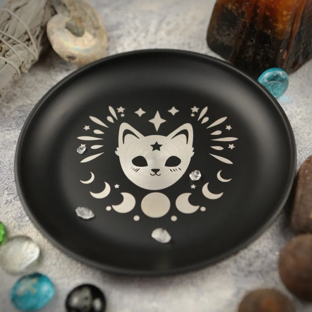 Cat Moon Phase Altar Plate