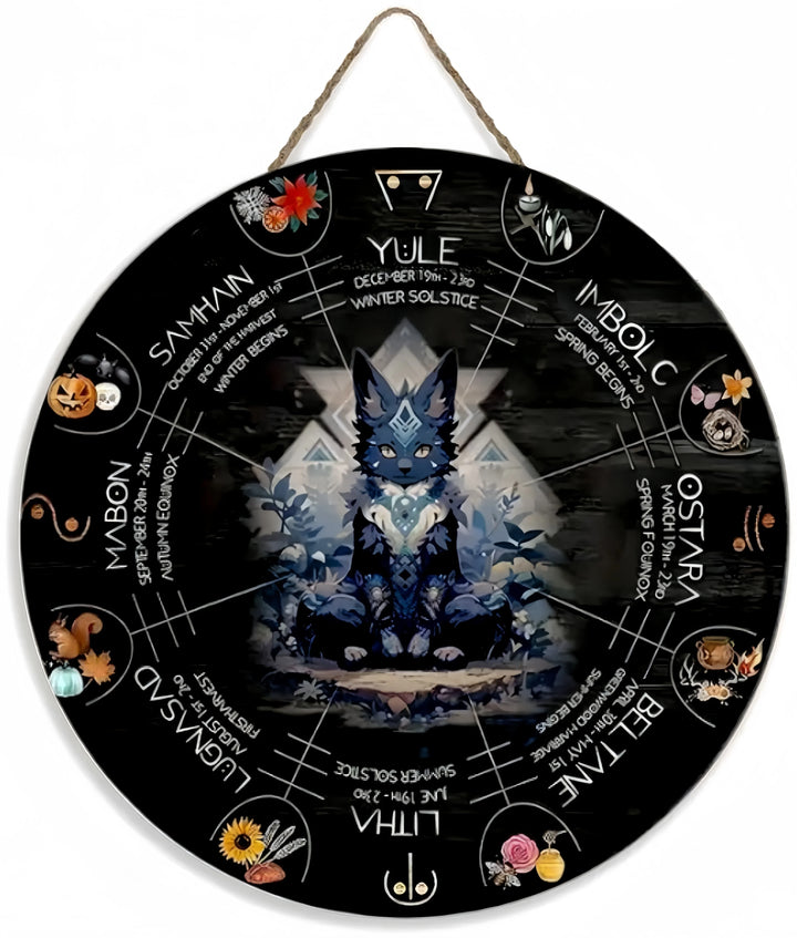 Cat Wheel of The Year Pagan Calendar