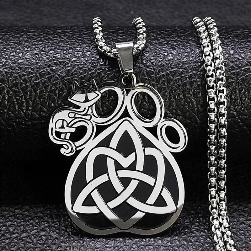 Celtic Cat Necklace