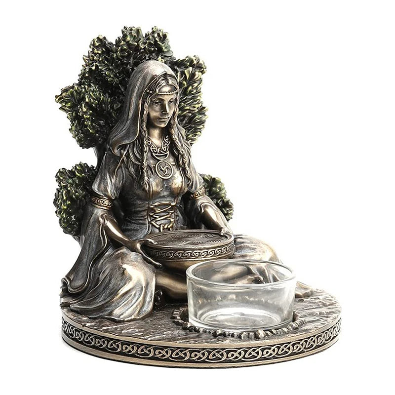 Celtic Goddess Tealight Candle Holder