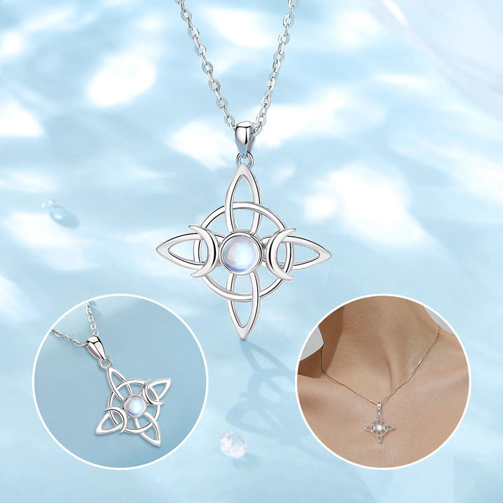Celtic Knot Moonstone Sterling Necklace