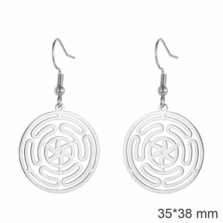 Celtic Shield Knot Silver Earrings