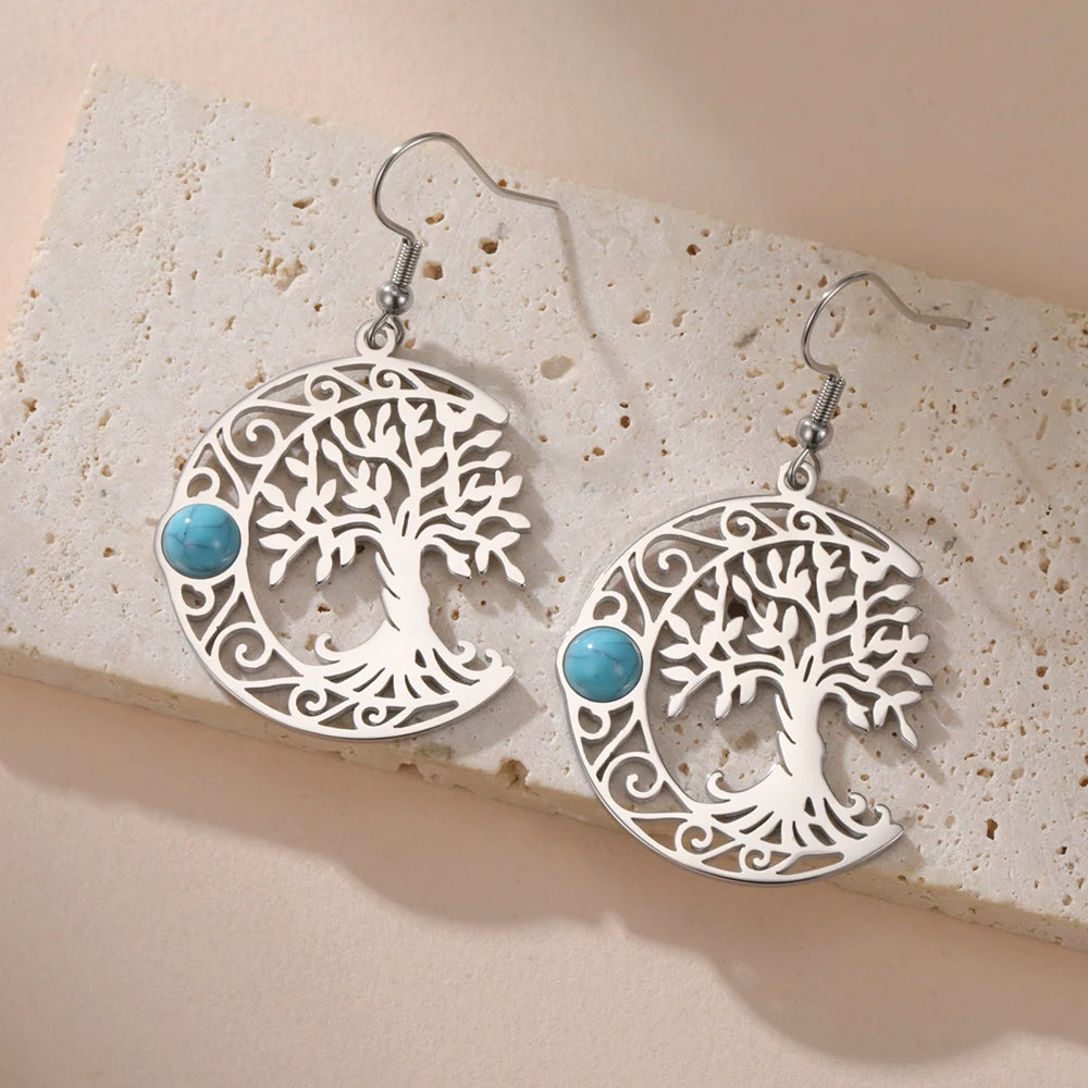Celtic Silver Tree Earrings