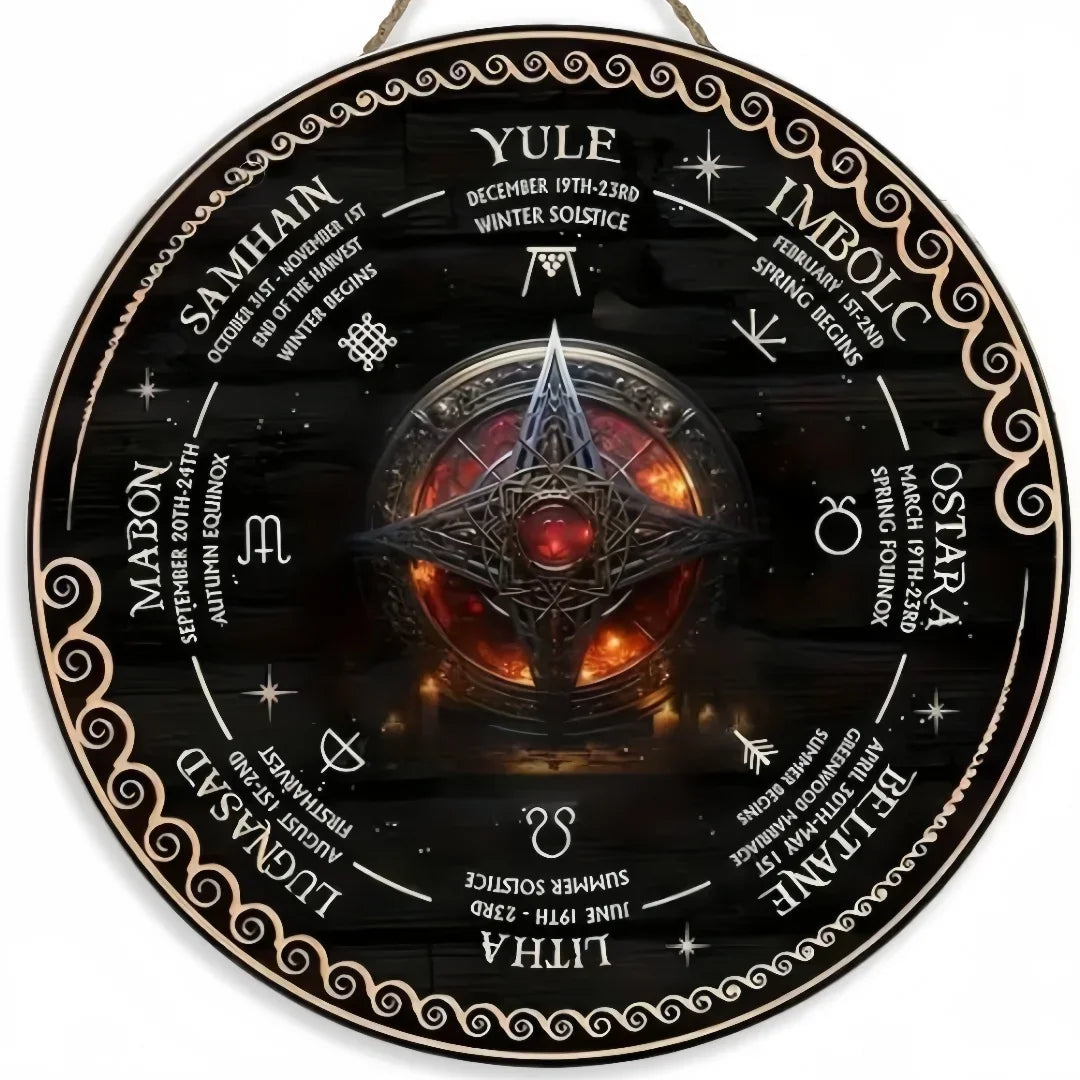 Celtic Star Wheel of The Year Pagan Calendar