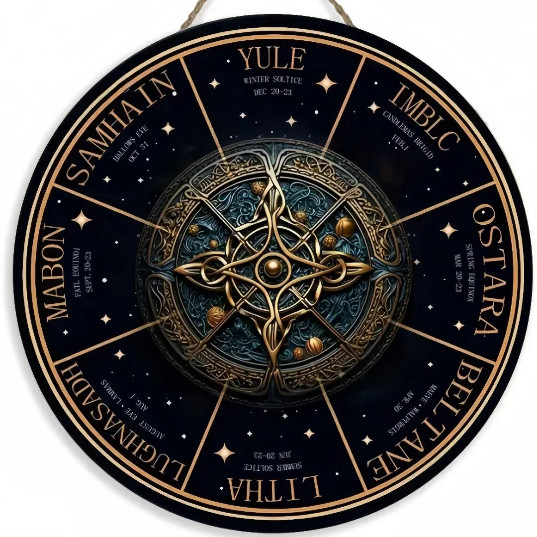 Celtic Star Wheel of The Year Pagan Calendar