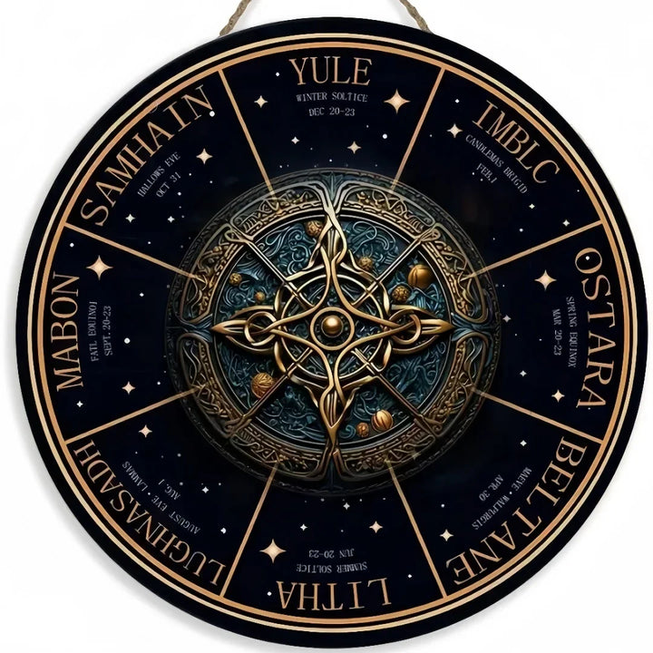 Celtic Star Wheel of The Year Pagan Calendar