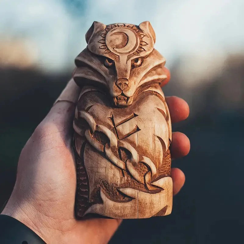 Celtic Wolf Altar Figurine