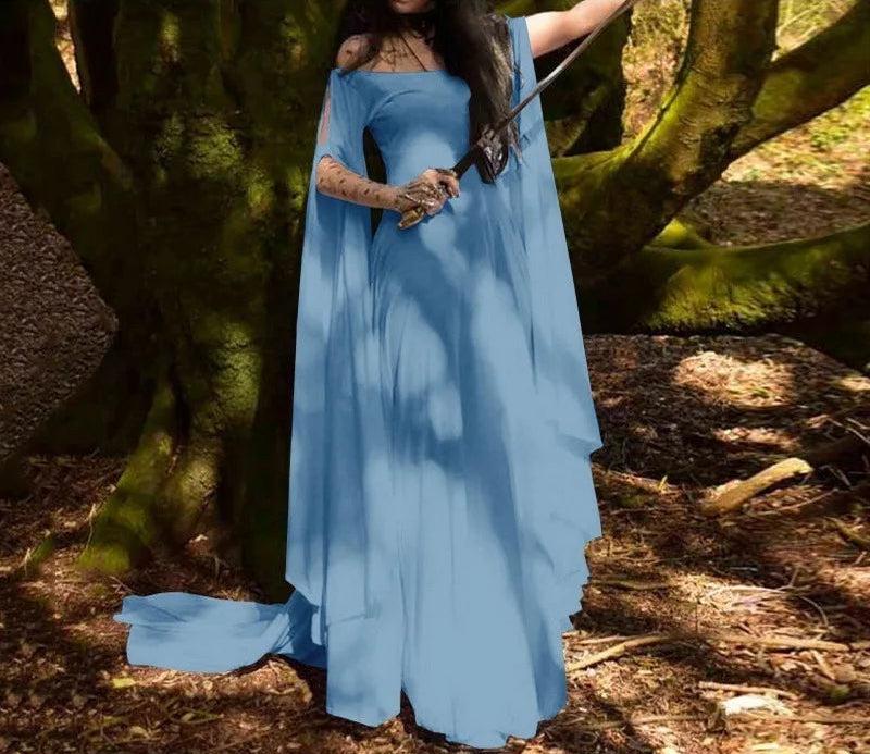 Ceremonial Witch Sheer Dress - Light Blue