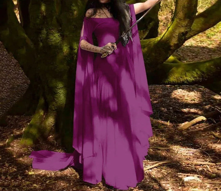 Ceremonial Witch Sheer Dress - Purple