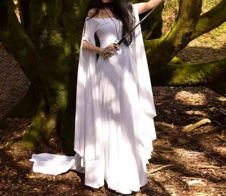 Ceremonial Witch Sheer Dress - White