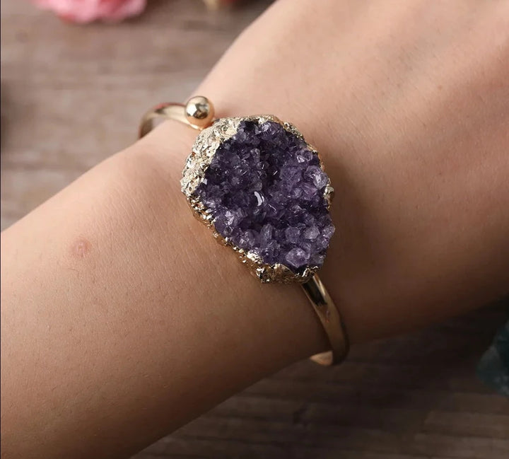 Cheap Amethyst Gold Bracelet