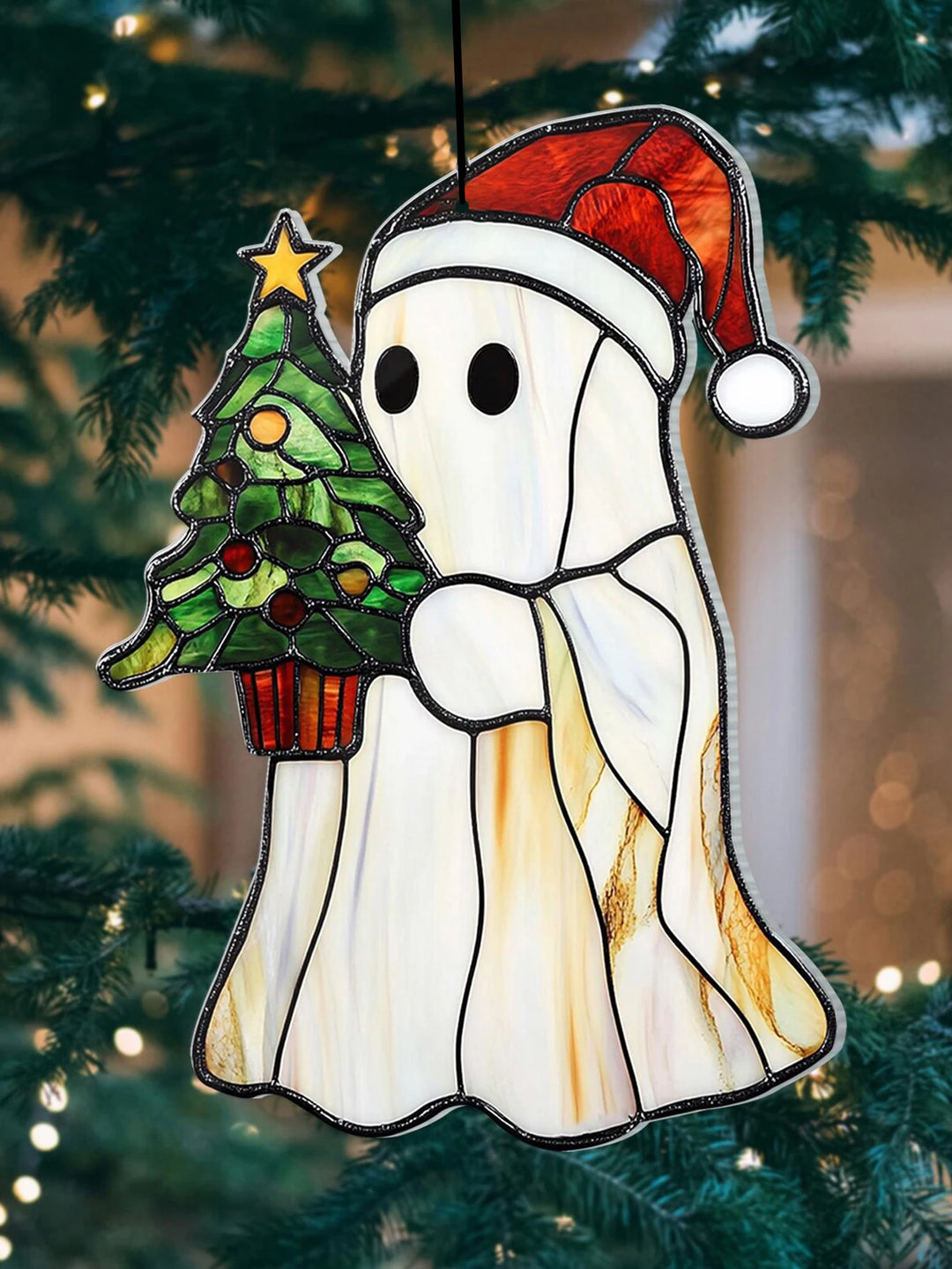 Christmas Tree Ghost Suncatcher