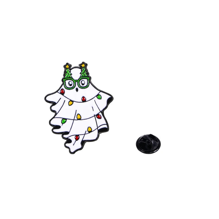 Christmas Lights Ghost Pin