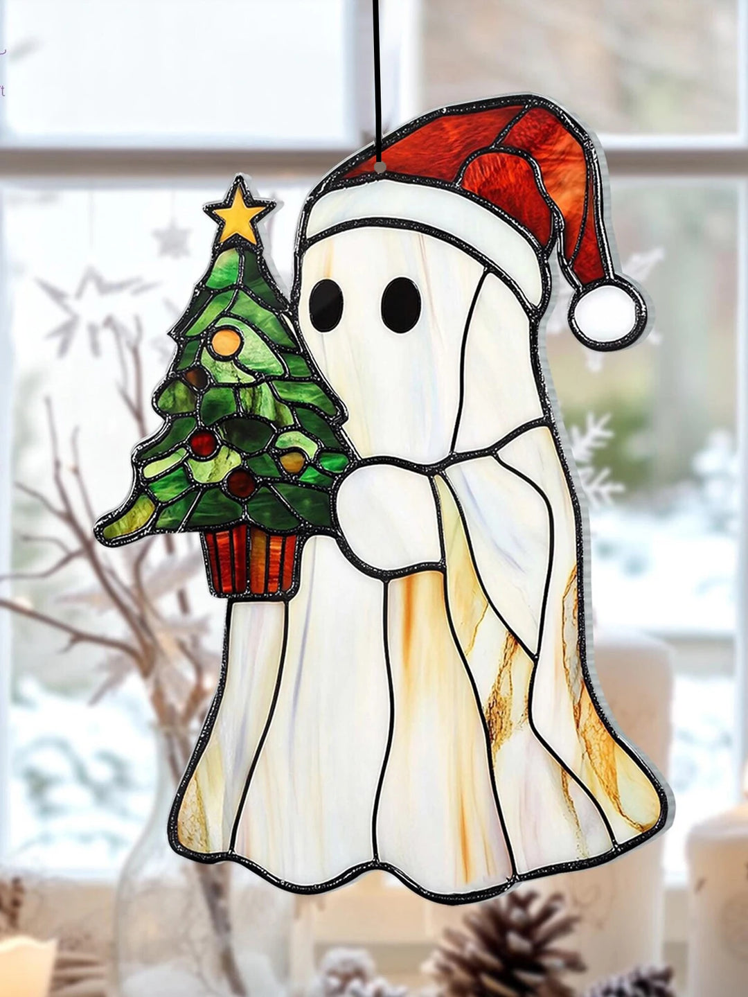 Christmas Santa Ghost Suncatchers