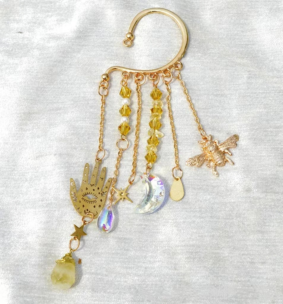 Citrine Crystal Ear Cuffs