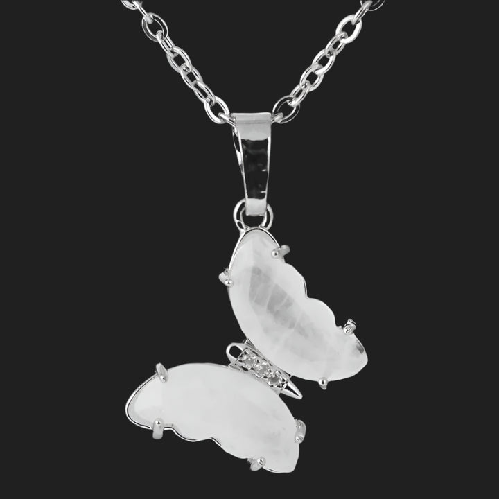 Clear Quartz Butterfly Necklaces
