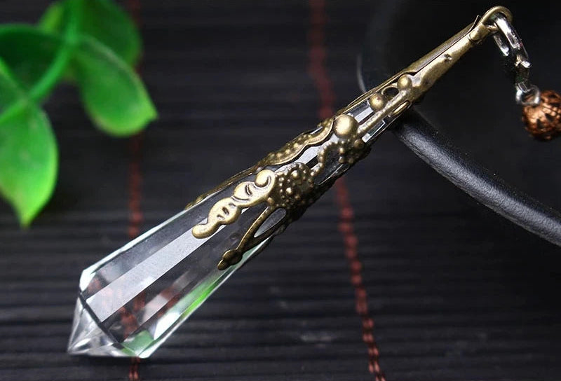 Clear Quartz Copper Pendulum