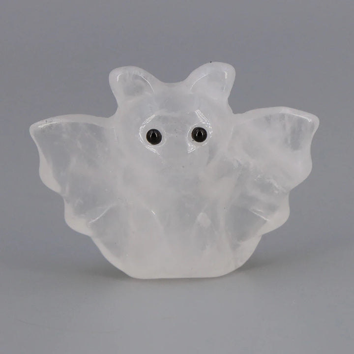 Clear Quartz Crystal Bat Statues