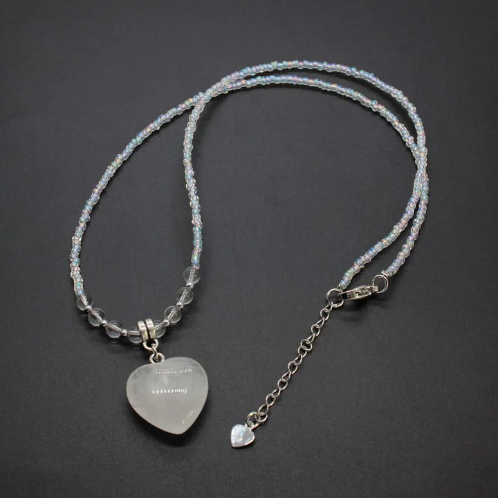 Clear Quartz Heart Necklace