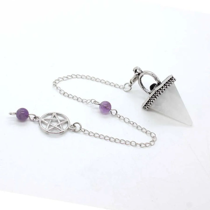 Clear Quartz Pentacle Pyramid Pendulum